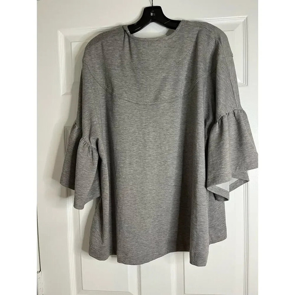 Pebble and Stone Open Front Ruffle Sleeve Cardigan Sweater Women Medium Cottage - Picture 3 of 10